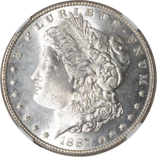 1887 Morgan Silver Dollar MS66