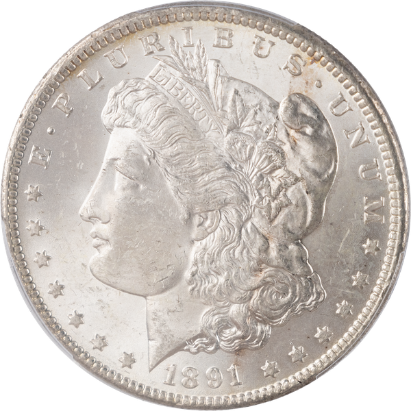 1891-CC Morgan Silver Dollar MS63