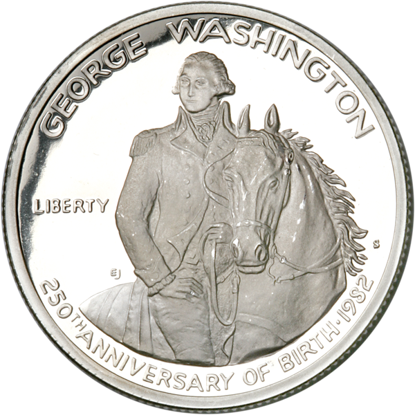 USA $1/2 Dollar 1982 Silver BU George Washington Commemorative