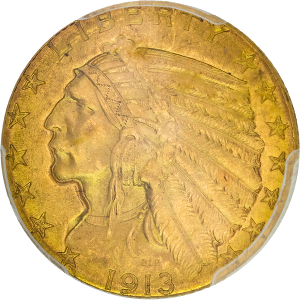 1913 Indian Head $5 Gold Half Eagle | Littleton Coin Company