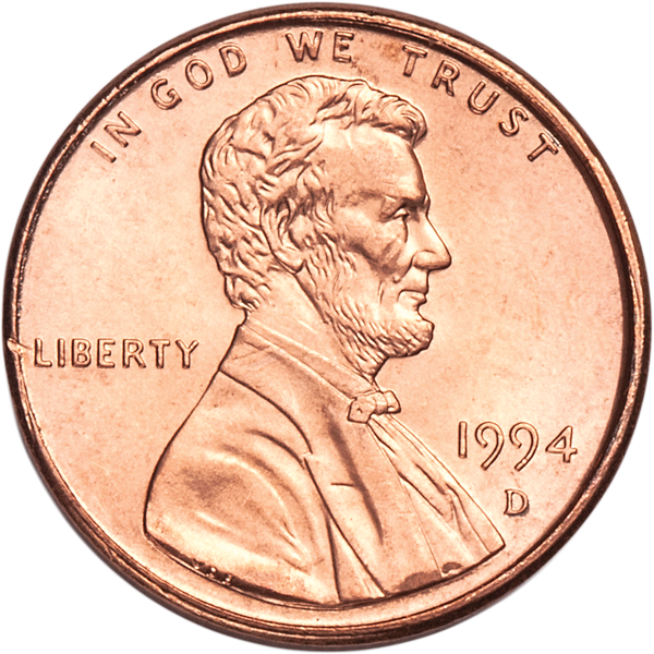 1994-D Lincoln Head Cent MS60