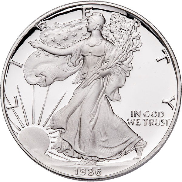 1986-S $1 Silver American Eagle