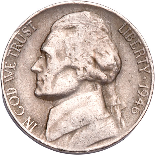 1946-S Jefferson Nickel