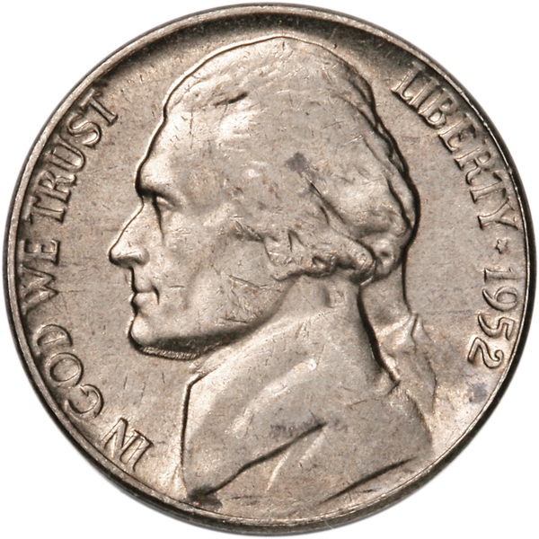 1952-D Jefferson Nickel MS60