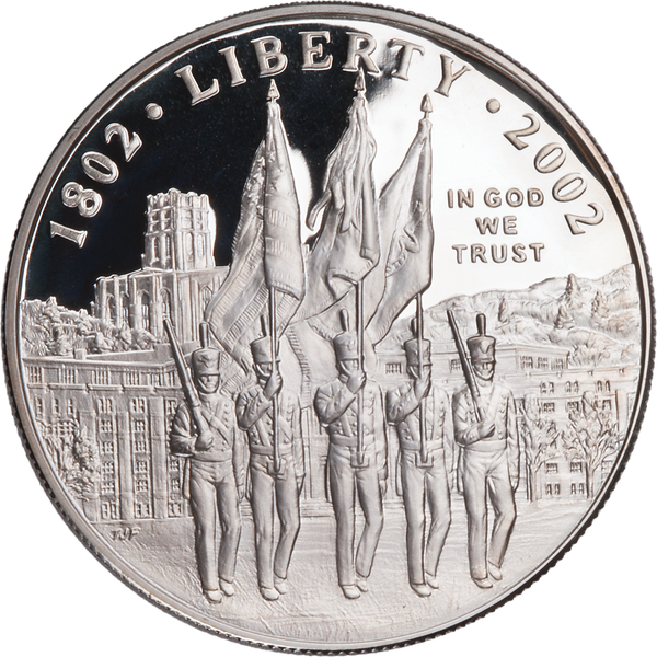 2002-W West Point Bicentennial Commemorative Silver Dollar, Proof