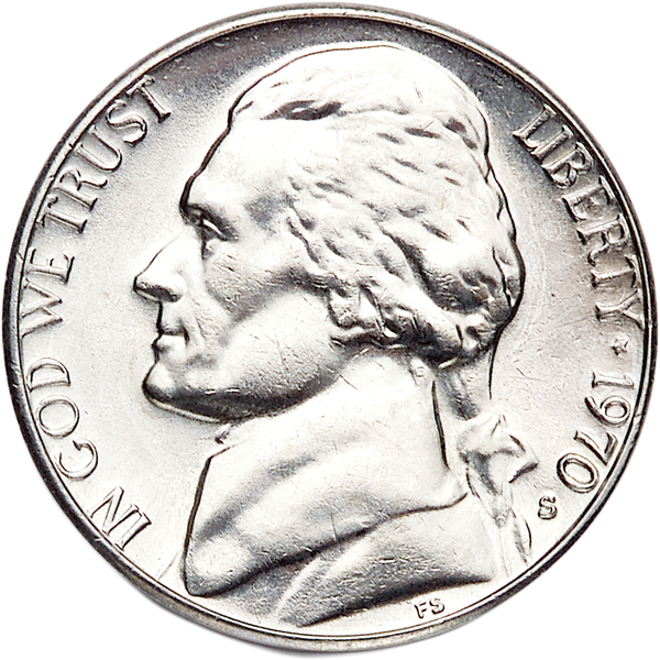 1970-S Jefferson Nickel MS60