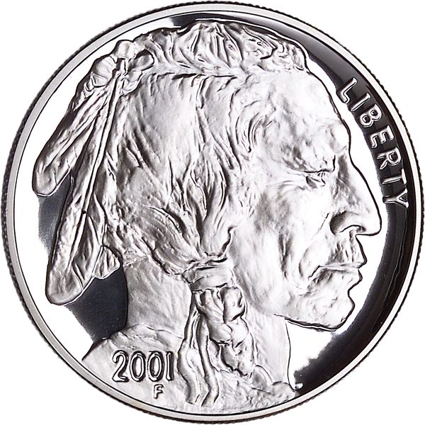 2001-P American Buffalo Commemorative Silver Dollar, Choice Proof 63