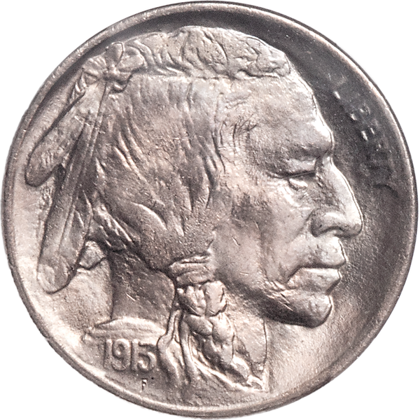 1913-D Buffalo Nickel, Variety 1, Raised Mound