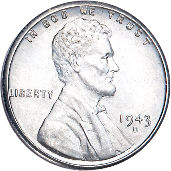 1943-D Lincoln Head Cent, Zinc-Coated Steel