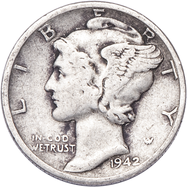 1942 Mercury Dime CIRC