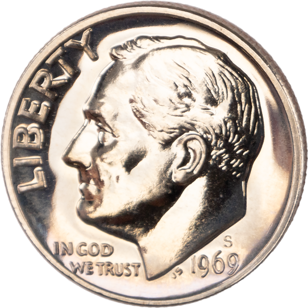 1969-S Roosevelt Dime PR63