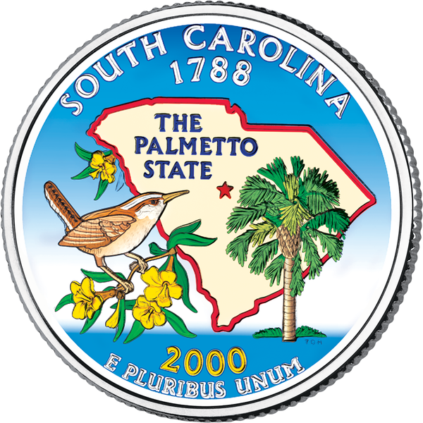 2000 Colorized South Carolina Statehood Quarter