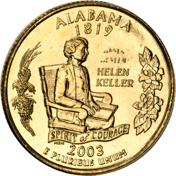 2003 Gold-Plated Alabama Statehood Quarter