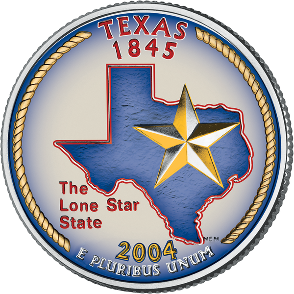 2004 Colorized Texas Statehood Quarter