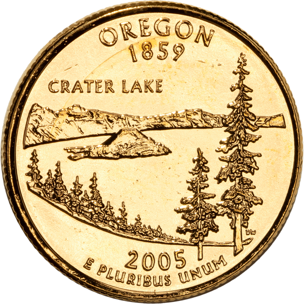 2005 Gold-Plated Oregon Statehood Quarter