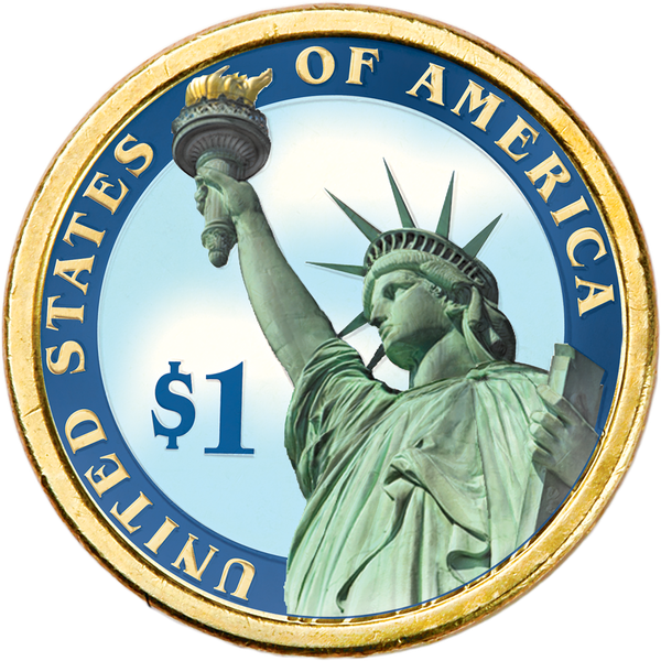 2013 Colorized William Howard Taft Presidential Dollar | Littleton