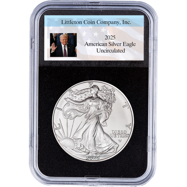 2025 American Silver Eagle with President Trump Lighthouse Holder
