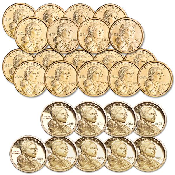 2000-2008 PDS Complete Sacagawea Set | Littleton Coin Company