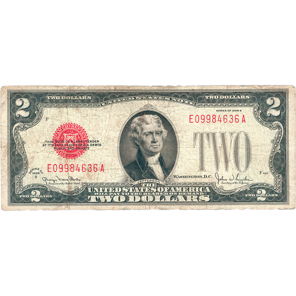 1928G $2 Legal Tender Note
