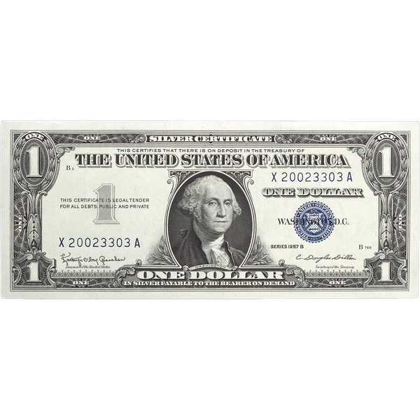 1957B $1 Silver Certificate GCU