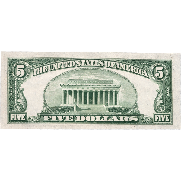 1953 Five Dollar Blue Seal Note Silver Certificate Old US Bill $5 Free  Shipping