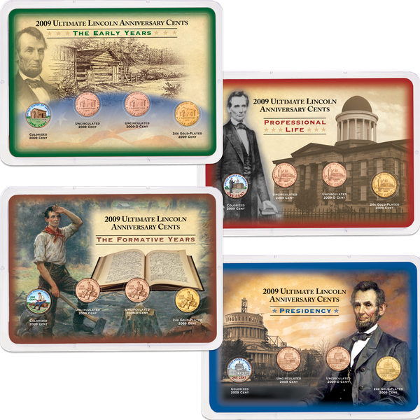 2009 4 Ultimate Lincoln Head Cent Showpak Sets
