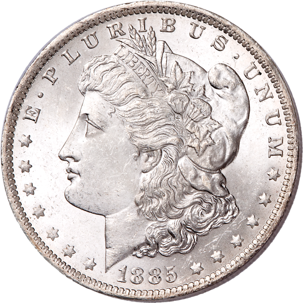 1885-O Morgan Silver Dollar in Case