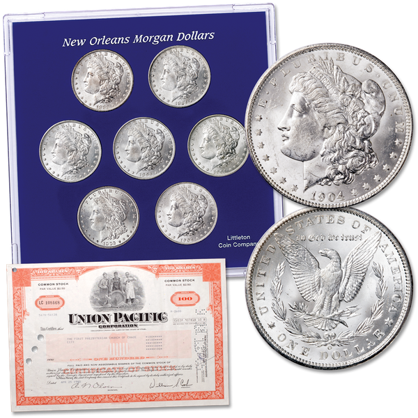 1883-1904 New Orleans Morgan Silver Dollar Set with Free Gift