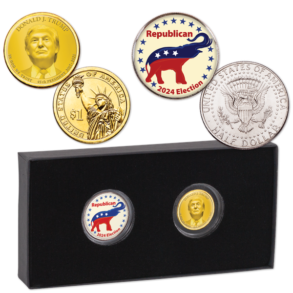 2024 Republican Party/Donald Trump Colorized Coin Set