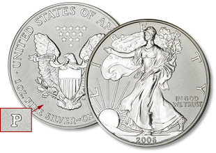 [photo: Reverse Proof American Eagle silver dollar]