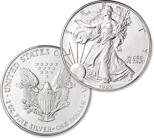[photo: American Eagle silver dollar]