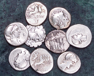 Roman Republic silver denarii