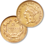 [photo: Indian Princess three dollar gold piece]