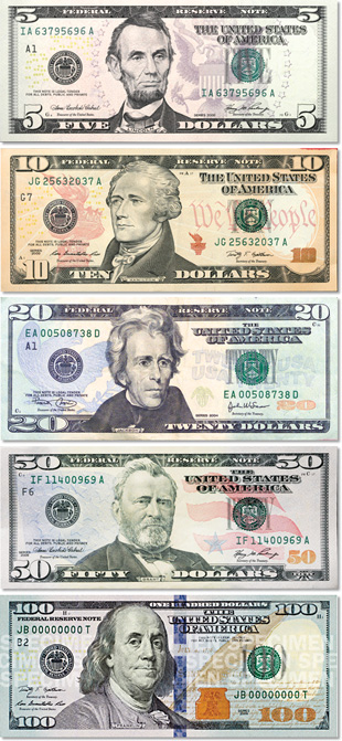 money denominations in america