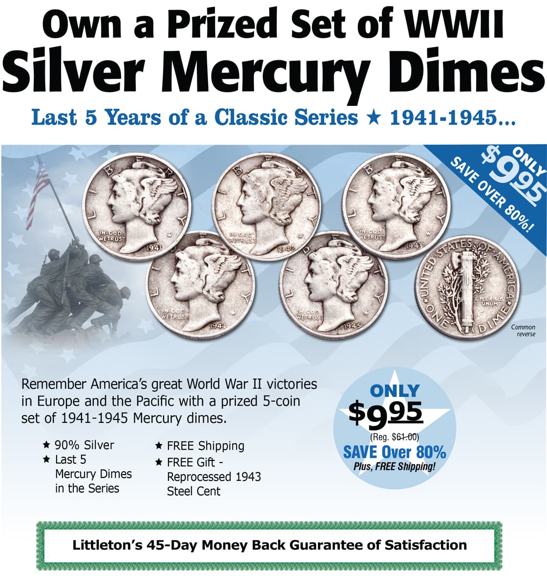 Own a Prized Set of WWII Silver Mercury Dimes