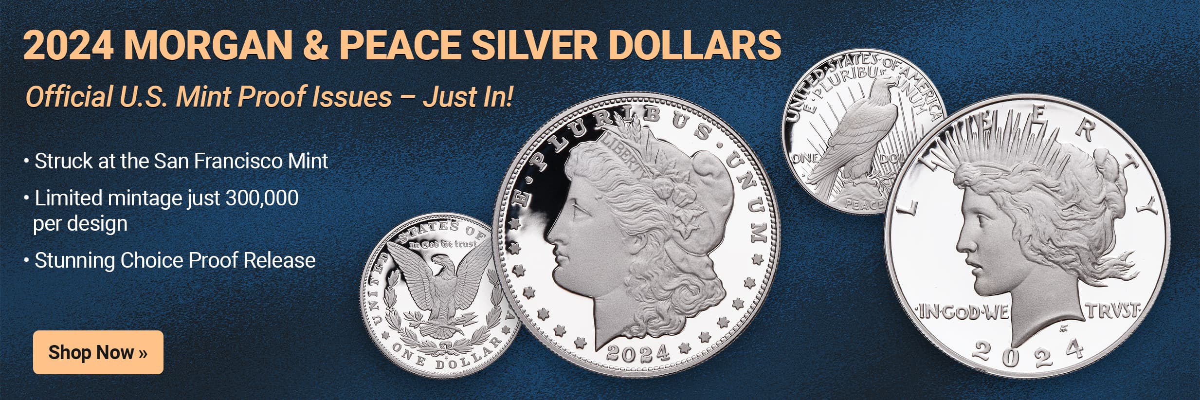 2024 Morgan and Peace Silver Dollars - Official U.S. Mint Proof Issues - Just In!