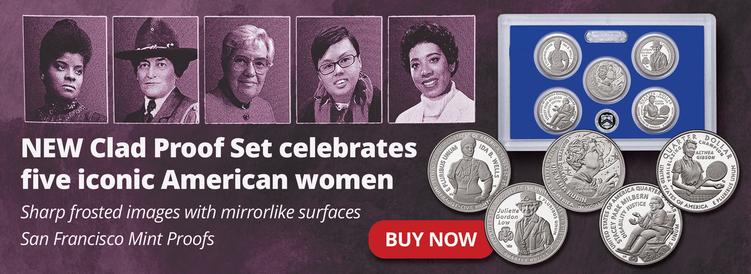 New Clad Proof Set celebrates five iconic American women - Buy Now