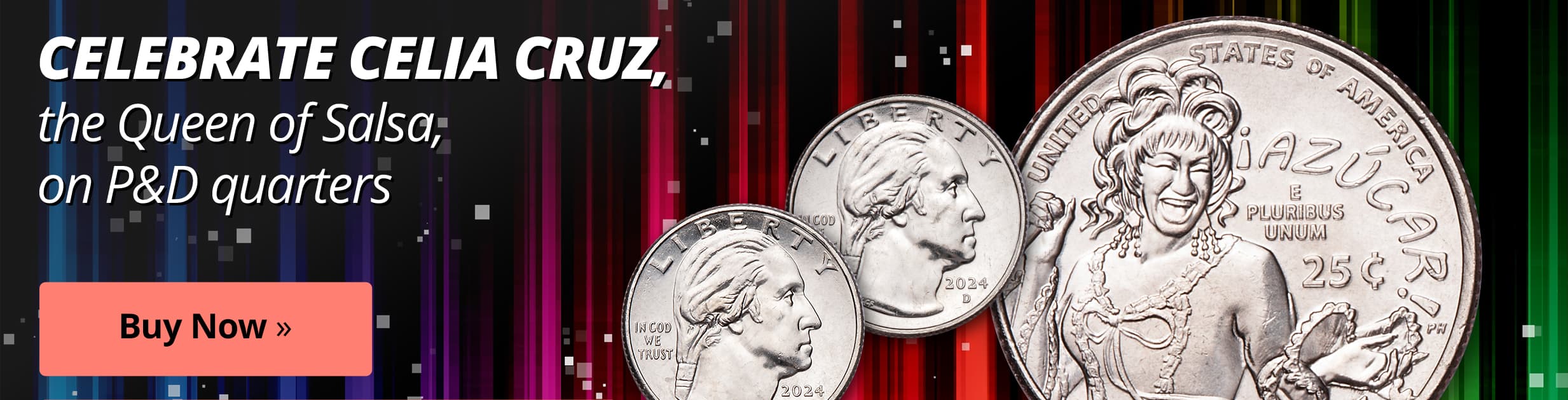 Celebrate Celia Cruz, the Queen of Salsa, with P and D quarters